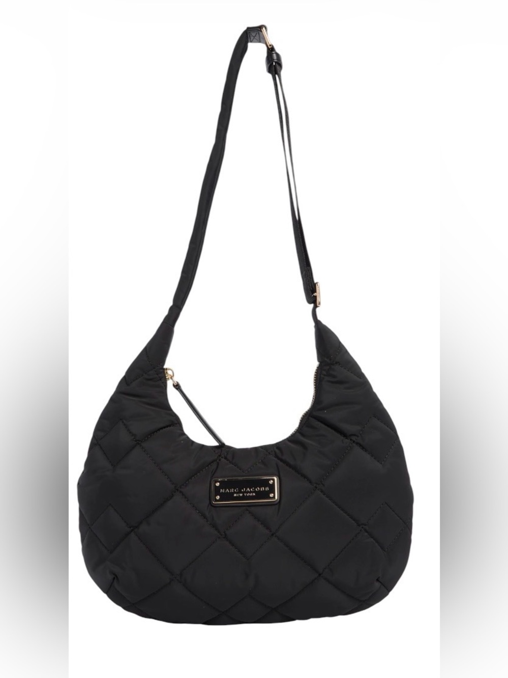 Marc Jacobs Black Quilted Hobo Shoulder / Crossbody Bag